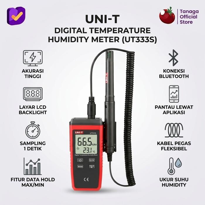 Gambar UNI-T UT333S Termohigrometer Humidity Digital Bluetooth Pengukur Suhu Kelembaban Presisi Mini Portabel dari Tanaga Online Shop Kota Administrasi Jakarta Barat Tokopedia
