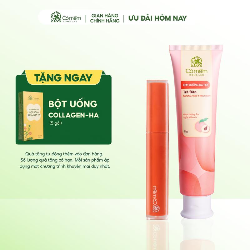 Combo Son Kem Thiên Nhiên Không Silicone Và Kem Dưỡng Da Tay Mềm Mượt Cỏ Mềm - Quà Tặng Bạn Gái Mẹ Cô Giáo 20/10 Ý Nghĩa