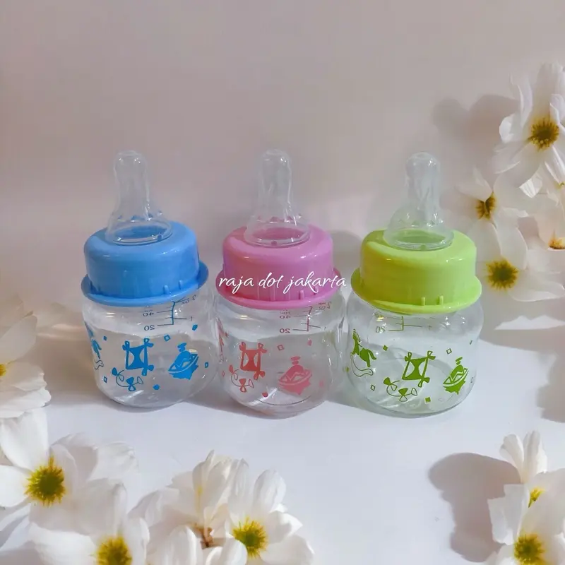 Isi 3 pc botol susu kecil 60ml / empeng dot  bayi baru lahir Pink Biru Accessories Bottle 0