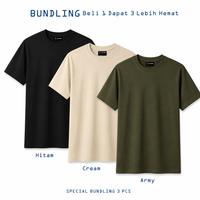 Gambar Night Badger Kaos Polos Bundling 3 PCS Premium Cotton Combed 30s Hitam Cream Army Basic Daily Wear - Hitam-Hitam-Hitam, S dari NIGHT BADGER Kota Administrasi Jakarta Pusat 1 Tokopedia