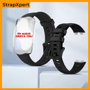 Silicone Sport Strap For Huawei Band 11 11Pro 10 9 8 Polos Soft Hematacc Silikon Untuk Gelang Tali Jam Tangan Pintar Huawei Band 8/9/10 Tali Olahraga Asli Watch Accessories