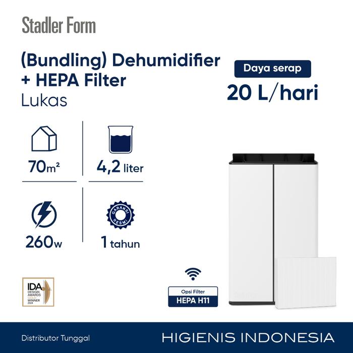 Gambar PROMO bundling Stadler Form Lukas - Air Dehumidifier + HEPA filter dari Higienis-Indonesia Kota Administrasi Jakarta Pusat Tokopedia