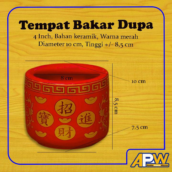 Tempat Bakar Dupa / Tempat Dupa Hiolo Bulat Keramik Merah Tempat Bakar Dupa / Tempat Dupa Hiolo Bulat Keramik Merah