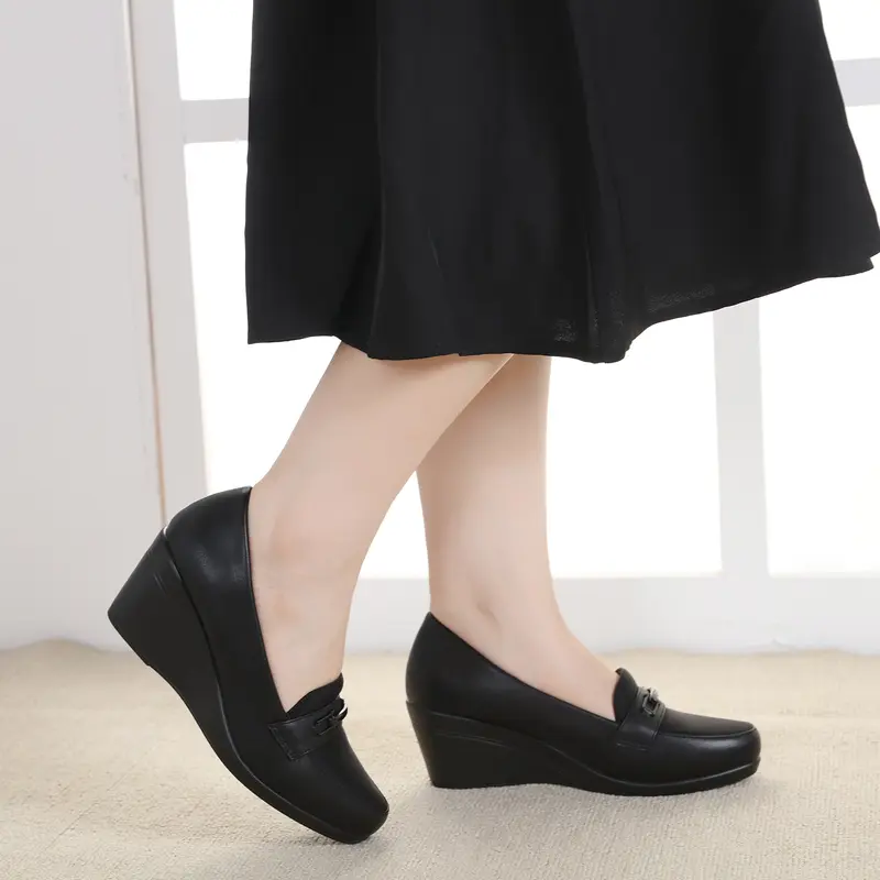 Bozka sepatu wanita pansus MT30 full busa wedges 6cm Shoes Heels 7