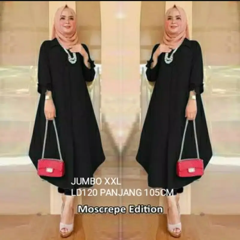 Tunik Jumbo Duffy Ld120&100 Tunik wanita Terlaris Hijab Muslimah Kekinian Atasan Jumbo Busui&Frendly Fashion Muslim Baju Wanita Cod 6