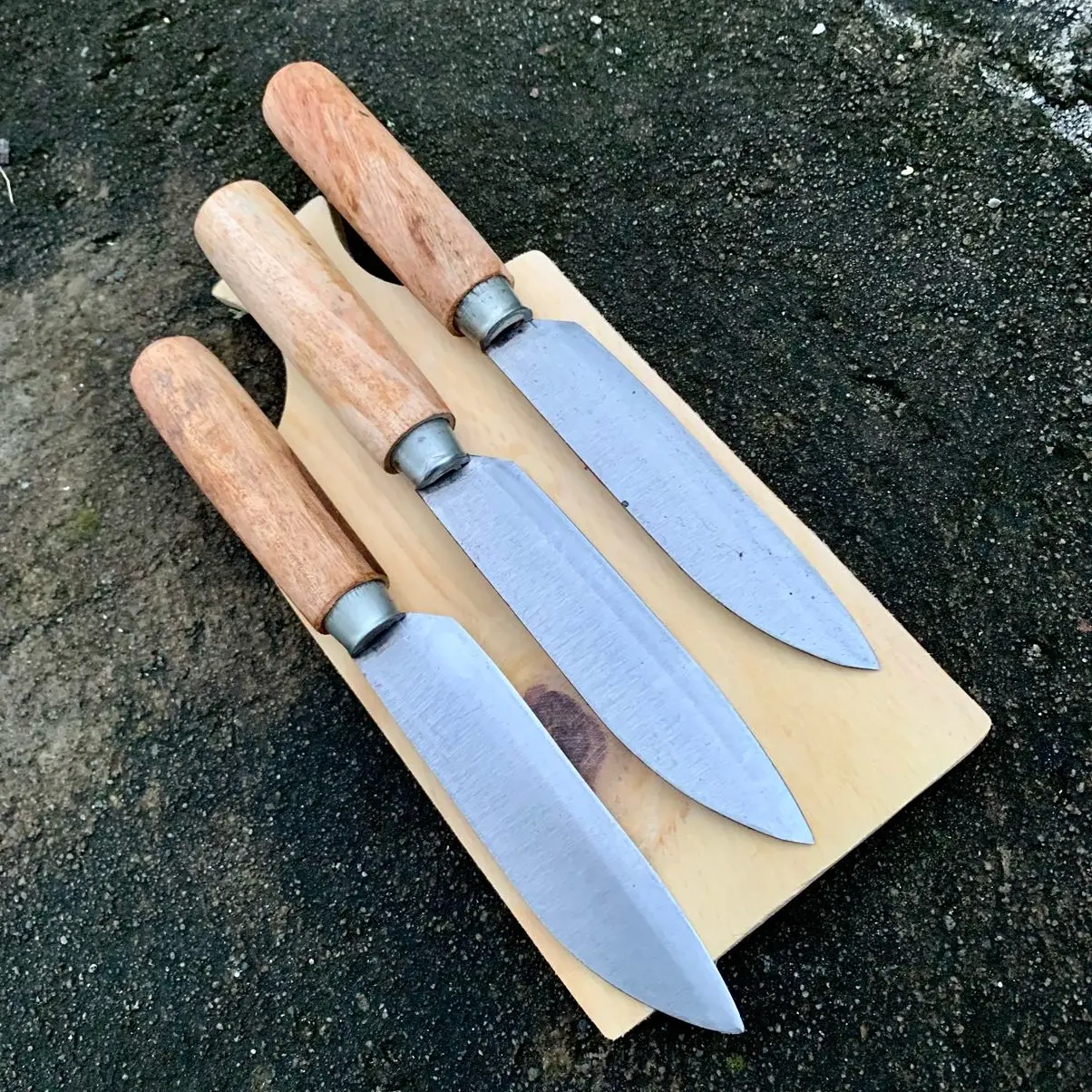 Paket Hemat 3 Pcs Pisau Cengkrong dari Baja Gergaji Senso untuk Daging - Kitchenware
