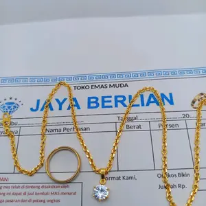 BISA COD KALUNG NURI MEDAN FREE LIONTIN MATA SATU CINCIN POLOS EMAS MUDA 3,5K ADA SURAT DARI TOKOH