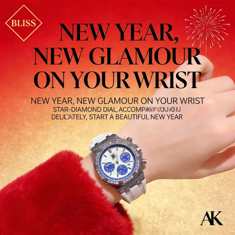 Fashionable and light luxury women watch waterproof function  display picture 2