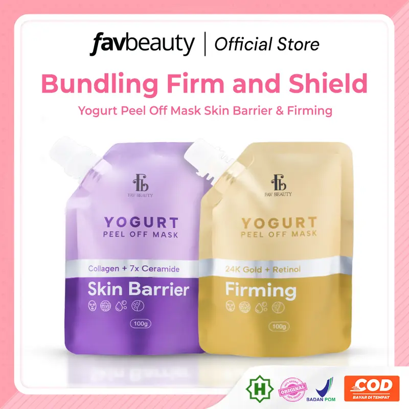 [Ready Stock] [Get Free Gift] FAV Beauty Paket 2pcs Yogurt Peel Off Mask Acne Care Brightening Skin Barrier Firming | Masker Kelupas Kulit Wajah Berjerwat Kering Penuaan Dini Perawatan Skin Barrier Melembabkan Melembutkan Mencerahkan | Halal | BPOM | COD 3