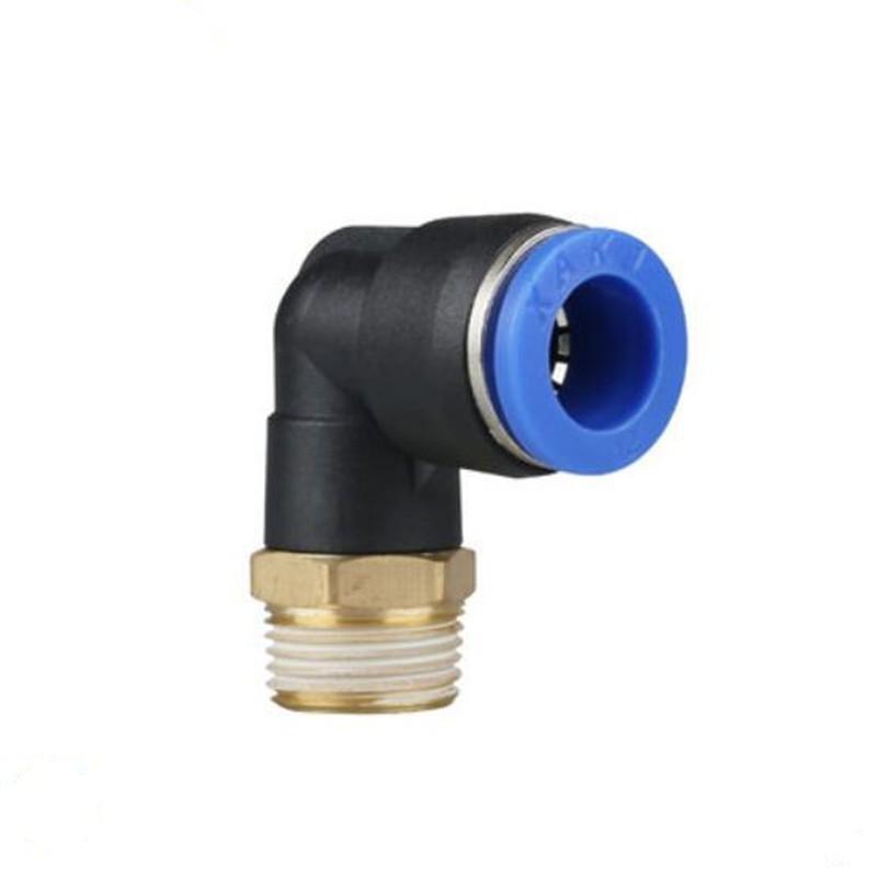 1/8" 1/4" 3/8" 1/2" (M.STOCK) Thread Elbow Air Pneumatic Pipe Connectors Gas Tube OD 6mm 8mm 10mm 12mm Quick Joint 0