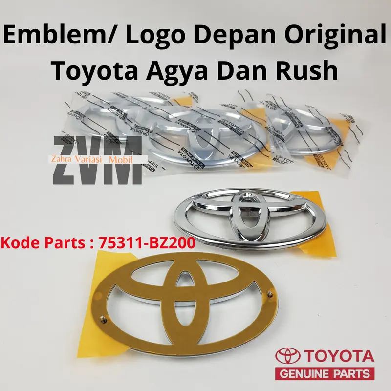 Toyota Emblem Logo Depan Original Toyota Agya Dan Rush/ Emblem Logo Depan Grill Grille Radiator Toyota Rush Agya 75311-BZ200 2
