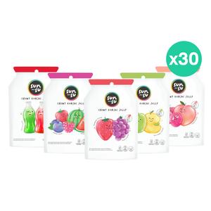 (แพ็ก 30 รวมทุกรสใหม่) Sunsuซันซุ เยลลี่ผสมบุก รวมทุกรส เยลลี่บุก 0 แคล