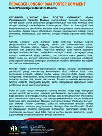 Gambar PEDAGOGI LONGKO’ DAN POSTER COMMENT: Model Pembelajaran Katakter Modern dari Griya Pintar Rizky Kota Cilegon 2 Tokopedia