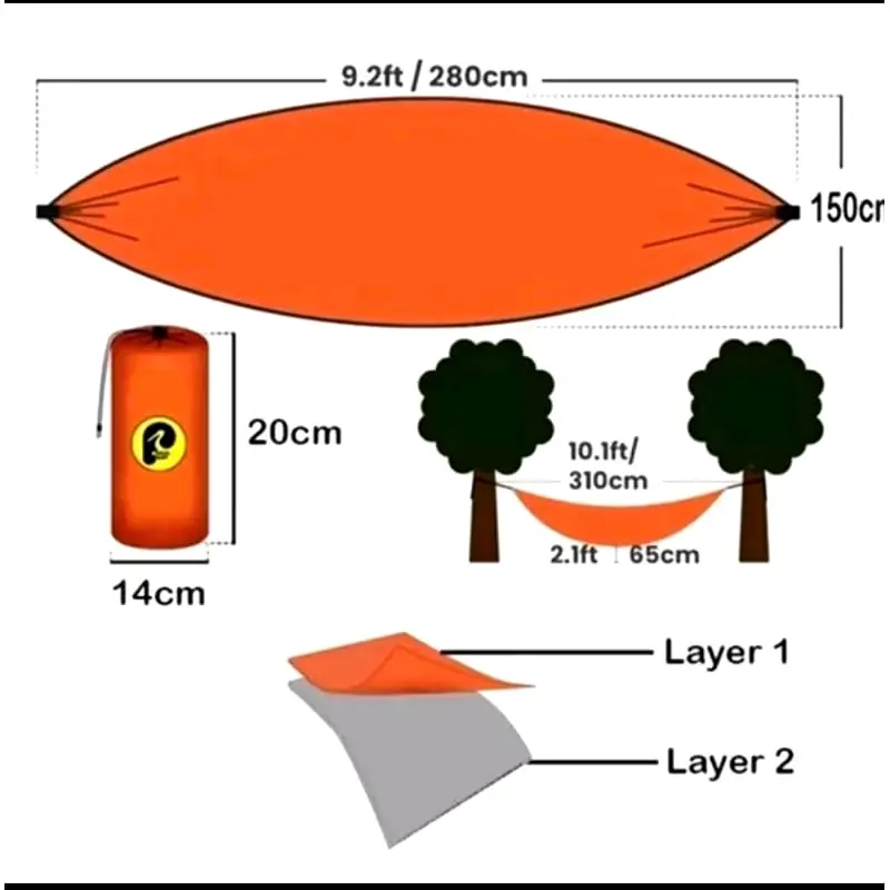 Hammock Doubel Layer Ayunan Pria Wanita ayunan Kuat 2
