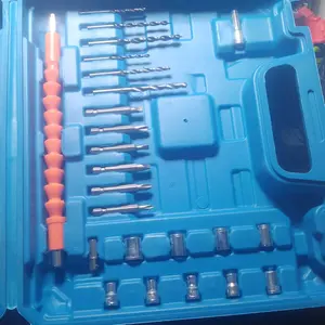 【ACAN】Bor 2 Pengisi Daya Baterai 10mm Bor Listrik Multifungsi Bor Tangan Baterai Besi Dinding Beton Kayu - Bor Tanpa Kabel Pengisi Daya Bor Listrik Kotak Alat