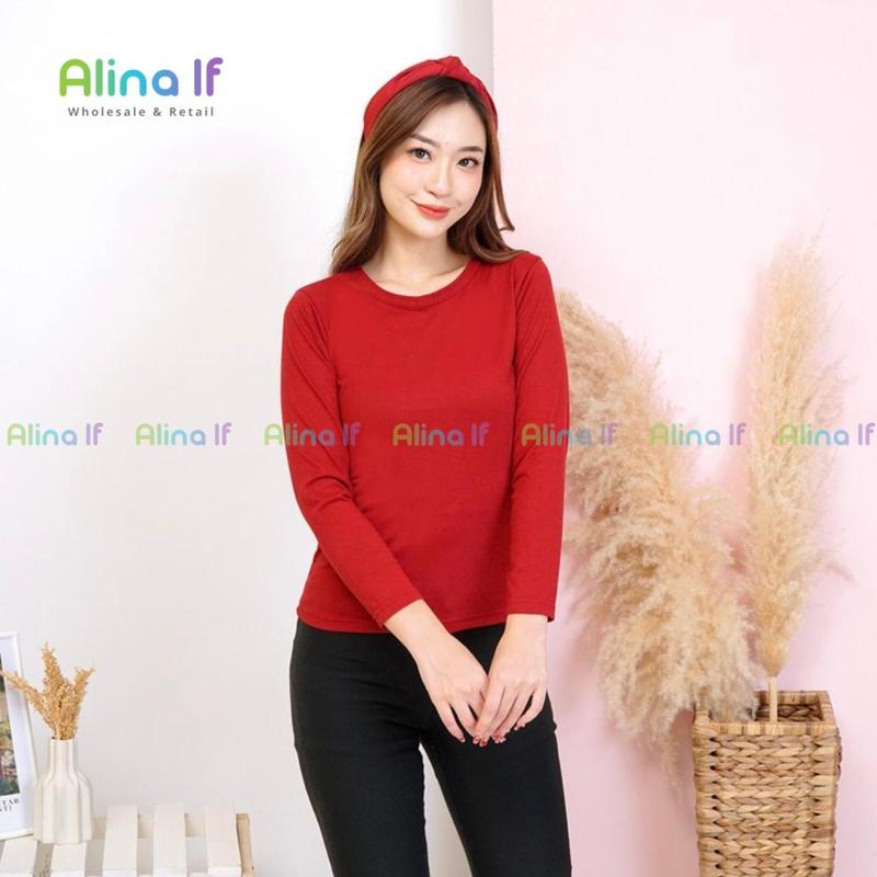Manset Oblong Wanita Lengan Panjang Bahan Kaos M L XL XXL 3