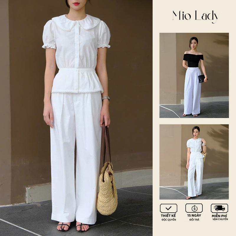  Quần Linen Nữ Ống Suông Xếp Ly Lưng Chun Sau – Vải Mềm Mát Tôn Dáng Chuẩn - Miolady 