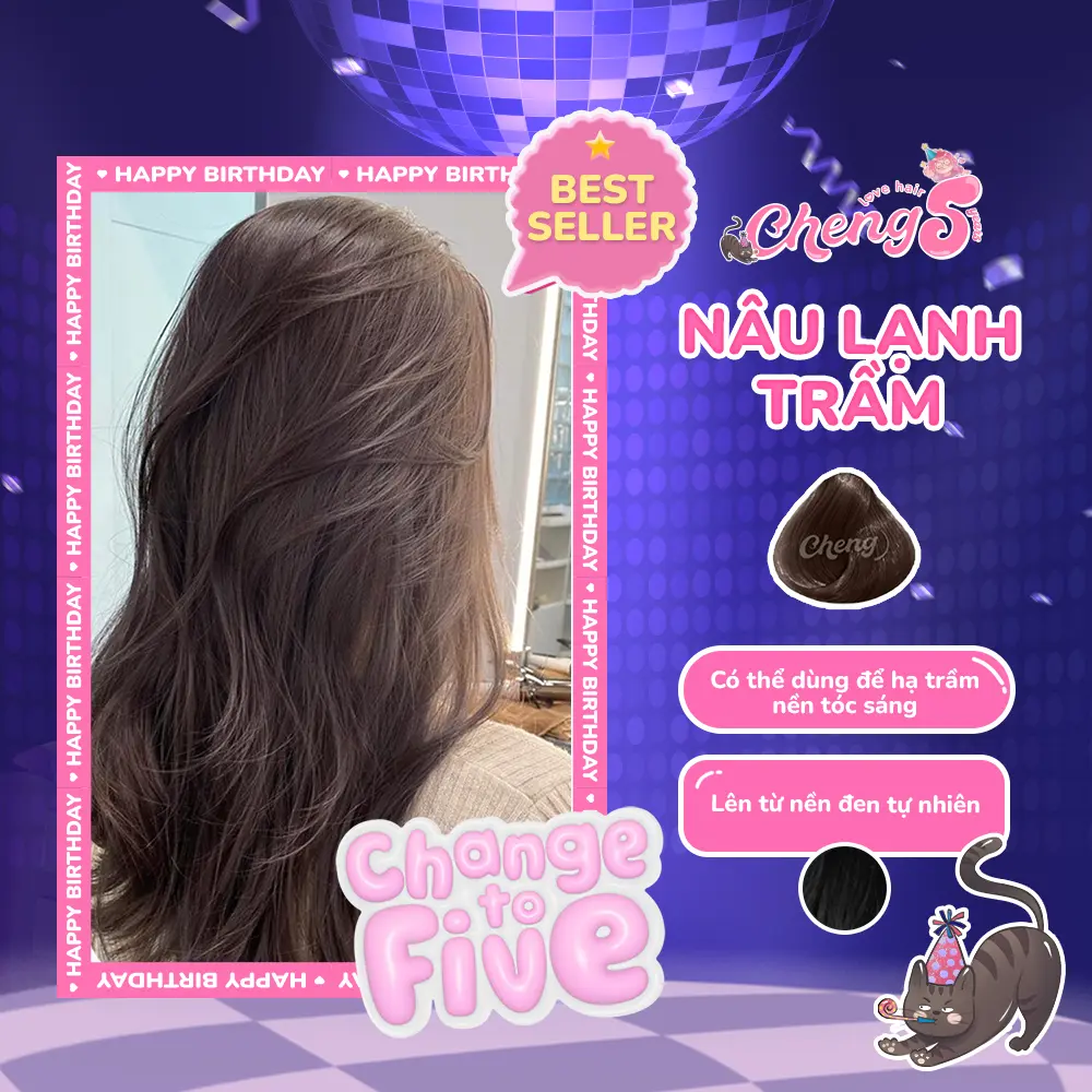 Thuốc Nhuộm Tóc Màu NÂU LẠNH TRẦM Không Tẩy | Chenglovehair, Chenglovehairs