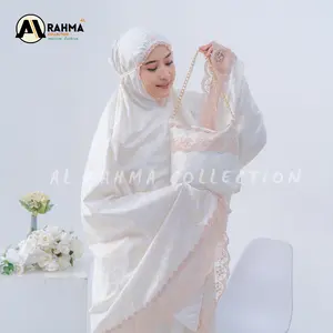 AL RAHMA - Mukena Dewasa Renda Mewah Katun Super Foil Premium Motif Bunga Cantik Exlusive