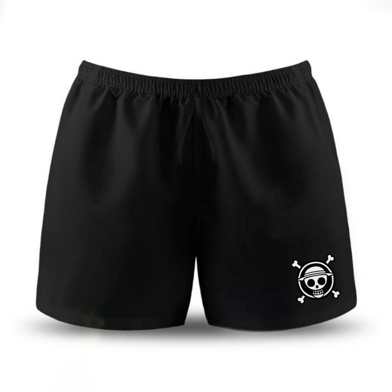 Celana Pendek Boxer Pria dan Wanita untuk Olahraga Harian Santai basic Hitam Motif Keren 3
