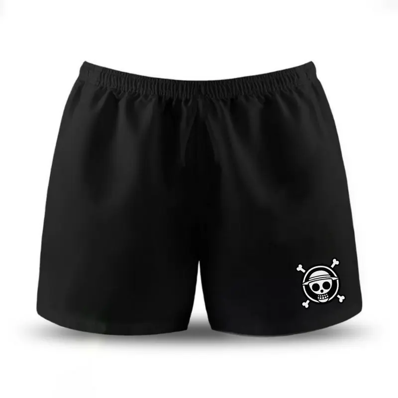 Celana Pendek Boxer Pria dan Wanita untuk Olahraga Harian Santai basic Hitam Motif Keren 3