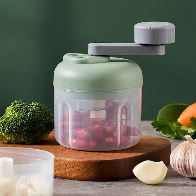 250ML Garlic Whiz: Manual Garlic Masher & Press Adjustable Speed- Crush, Chop,Mince in Seconds Garlic, chili, radish, onion, mushroom Kitchen Essentials