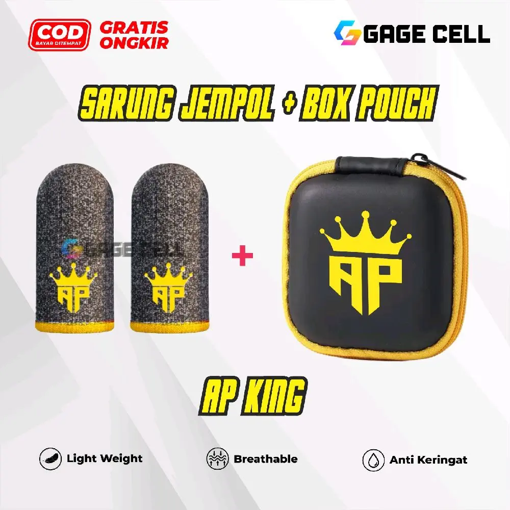 AP KING ANDRA - Sarung Gaming Jempol Ap King Andra Anti Keringat Responsif Premium Free Box pouch Game