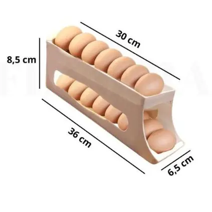 Rak Telur 2 Tingkat E15 / Egg Tray / Tempat Penyimpanan Telur Minimalis / Egg Storage Organizer / Rak Telur guling / telur guling / Rank 6