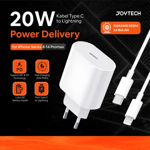 JOYTECH Charger untuk iPhone 8 X 11 12 13 14 PRO MAX USB-C to Lightning Fast Charging Set Adaptor Kabel Charger