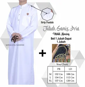 Jubah Gamis muslim Pria Remaja Dewasa lengan panjang Model kancing kekinian - Gamis Laki Laki - Gamis Cowok Bahan Katun Motif Strip Pundak Hitam