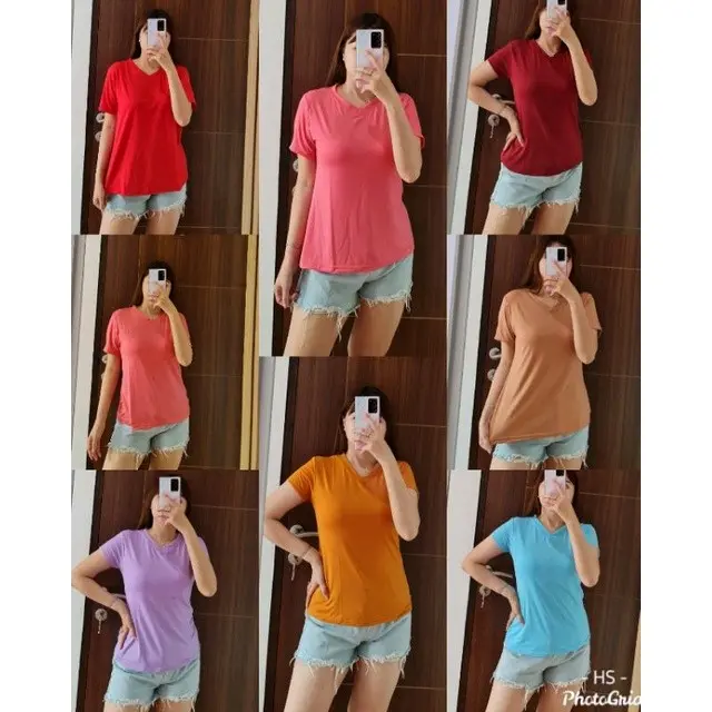 Tshirt vneck polos Kaos Pendek Melar 1