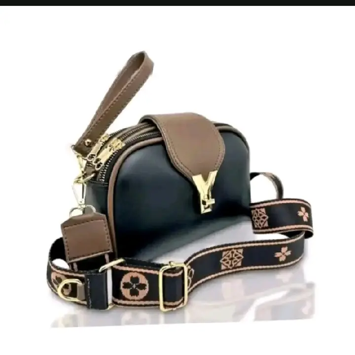 TAS WANITA SLINGBAG KUNCI PUTAR 3 RUANG LIDAH POLOS/TAS SELEMPANG BAHU WANITA/TAS FASHION WANITA TERBARU 4