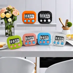 Magnetic LCD Kitchen Timer with Large Display - Digital Count Up/Down Stopwatch for Cooking, Baking, Shower & Study Use
