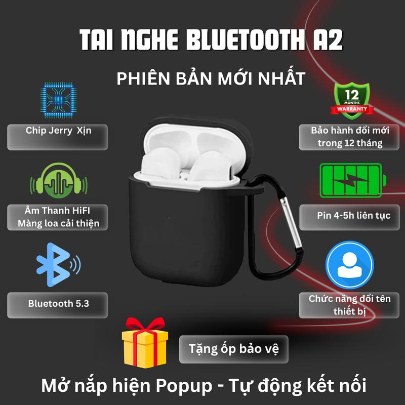 【A.2】Tai Nghe Không Dây Xịn, Định Vị ,Tặng Ốp 4D, Nhét Tai Nghe Nhạc Earphone Di Động Tai Nghe Trong & Tai Nghe Ốp 4D Pin Trâu, Trên Tai , B