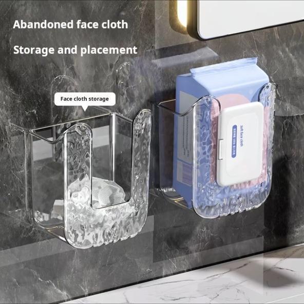 Hộp Đựng Khăn Lau Ướt Treo Tường Thiết Kế Sang Trọng Không Cần Khoan Hộp Khăn Giấy Lưu Trữ Treo Tường Phòng Tắm Hộp Đựng Khăn Ướt Đa Năng
