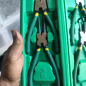 4pcs Tang Circlip Tang Snap Ring Set 7inch Lurus Tutup Tang Circlip Lurus Tekan Tutup Perkakas-Tang Circlip Pliers Set