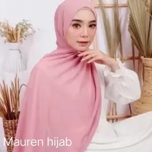 Hijab PASHMINA CERUTY BABY DOLL POLOS/PASHMINA CERUTY INSTAN IMPORT  Ceruti Kerudung Muslim Wanita