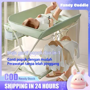 【COD】Meja ganti popok meja perawatan bayi portabel multifungsi dilipat dilipat bisa mandi meja ganti popok dan pijat bayi di atas kasur