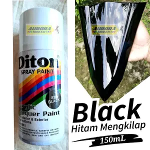 Cat Hitam Mengkilap Diton Black 150ml