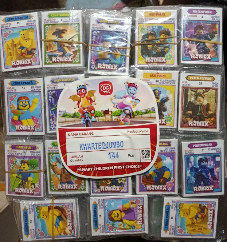 1 Renteng Kwartet DG Besar Motif ROBLOX Terbaru/Kartu Anak+kartu Kwartet Mainan