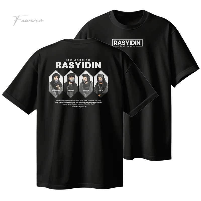 FAWWCO RASYIDIN BEST LEADERS - Tshirt Dakwah Premium Berkualitas Distro 24S Combed Digital 1