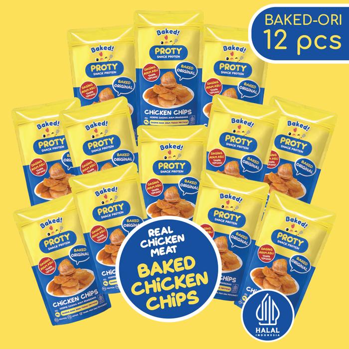 Gambar PROTY Baked (Panggang) Makanan Protein Sehat (Dewasa, Remaja, Anak, Diet, Gym) - Chicken Chips Baked Original (12 pcs) dari PROTY Official Store Kota Administrasi Jakarta Barat Tokopedia