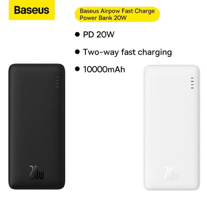 Baseus Powerbank Airpow Fast Charge Power Bank 10000mAh 20W
