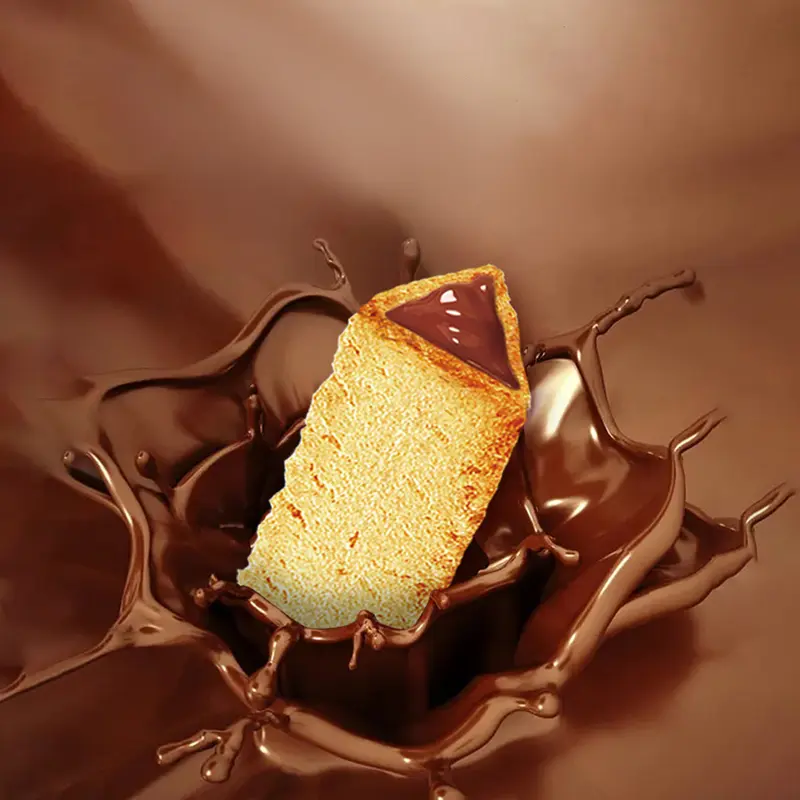 COD/KALIO wafer/Batang cokelat panjang dengan sudut cokelat/berisi isian/kue kering berbentuk segitiga/makanan ringan/lapisan cokelat/cokelat/batang cokelat/makanan ringan untuk bersantai. Chocolate Food delfi  almond coklat 1