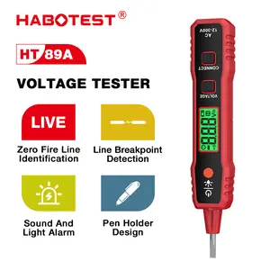 HABOTEST HT89A Voltage Tester AC 12-300V Data Hold Wire Continuity Detection Automatic Shutdown LED Light Digital Display Measurement