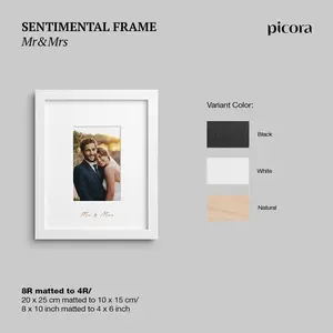 PICORA SENTIMENTAL Frame 8R Gift Bingkai Foto Kado (Mr & Mrs)