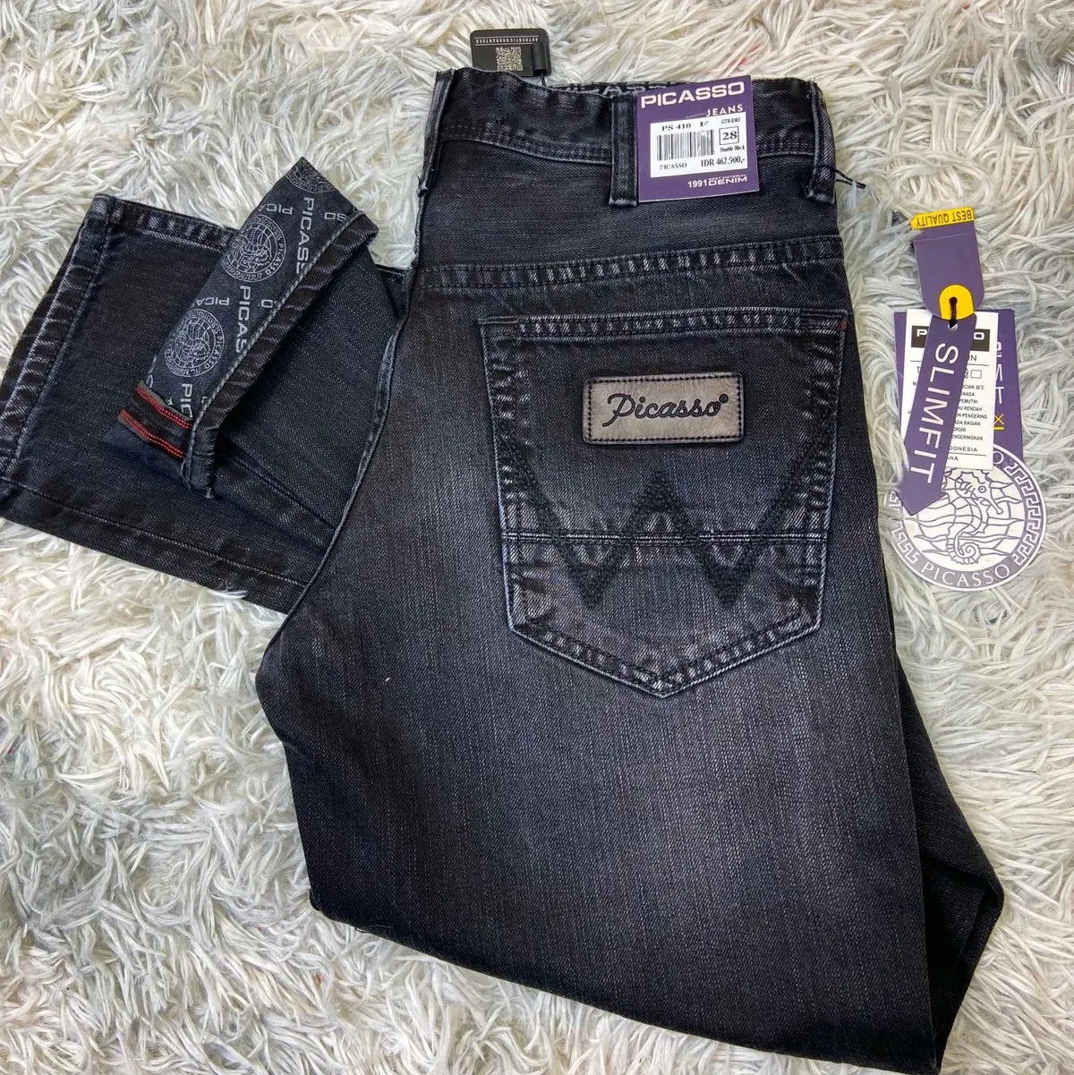 CELANA JEANS PICCASO MODEL W REGULER Slim Distro Dewasa non strech Pria Denim Nyaman Panjang Keren Fit