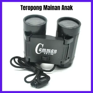 Teropong Mainan Binoculars Anak Outdoor Telescope Camman Camman Teropong Mainan Binoculars Anak Telescope 2.5x26 - CM1138 - Black