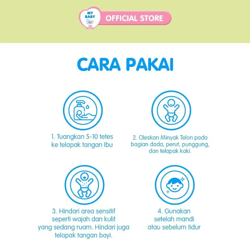 3 PCS Minyak Telon Plus Eucalyptus MY BABY 150ml 4