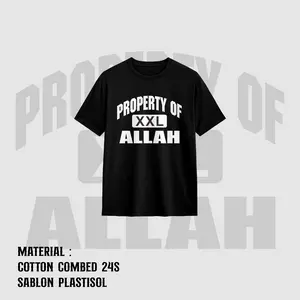 KAOS DISTRO P.O.A / PROPERTY OF ALLAH / KAOS DISTRO PREMIUM BAHAN COTTON SABLON PLASTISOL bajudistro Katun Combed   Tshirt